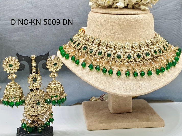 Polki Necklace Mehndi Set Sku-5009 DN