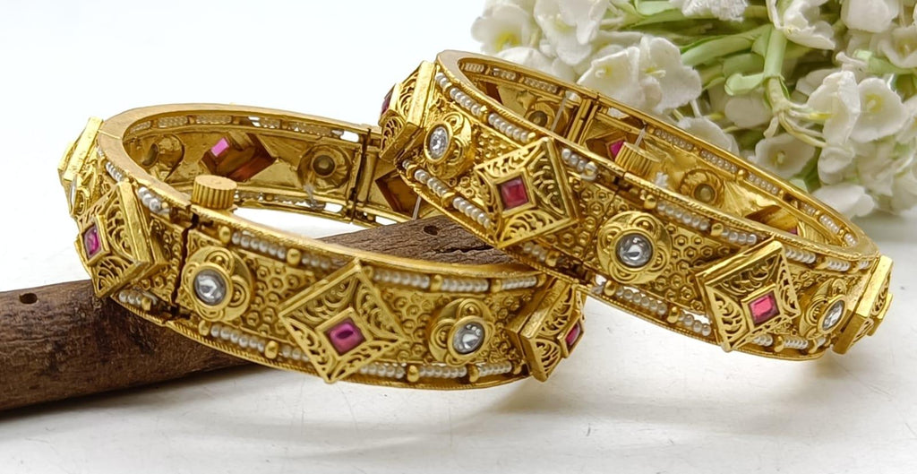 Antique Golden Bangles Sku 3059 D2