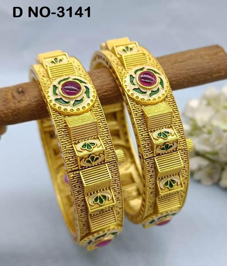 Antique Golden Bangles Sku-3141 D2