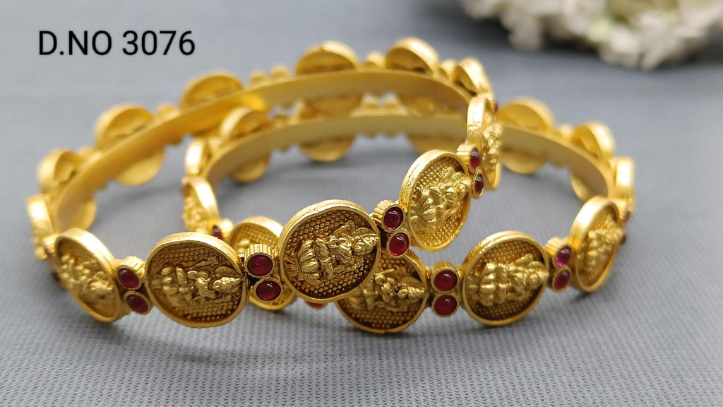 Antique Golden Bangles Sku 3076 D2