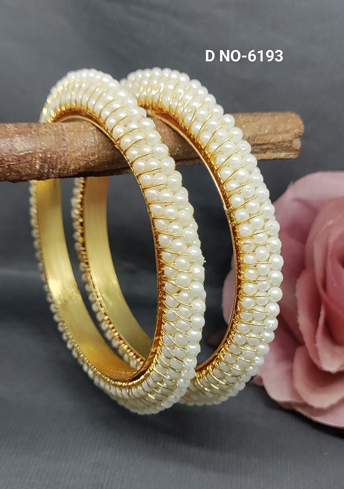 Golden Pearl Bangles SKU- 6193