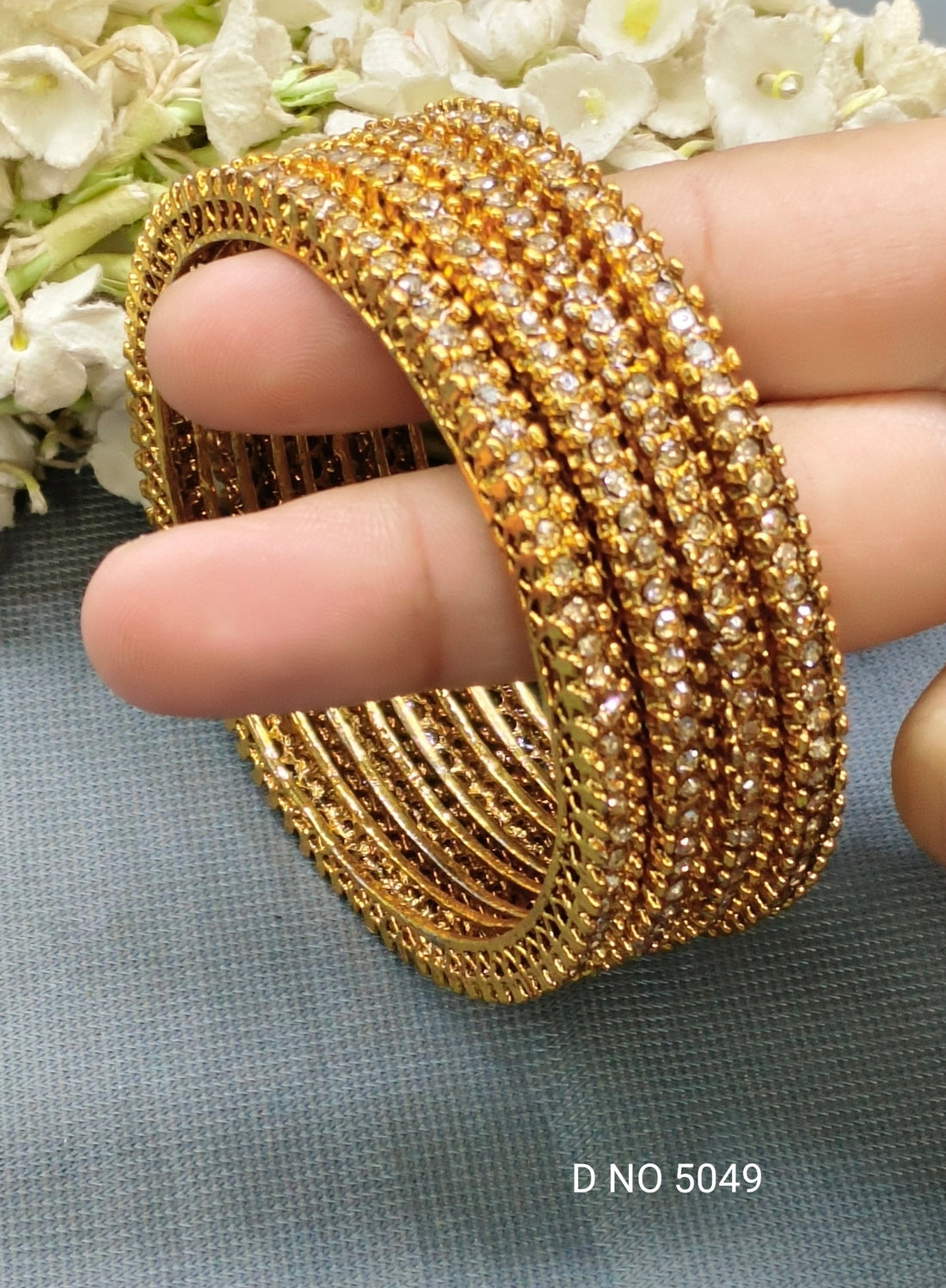 Golden Stone Bangle SKU-5049