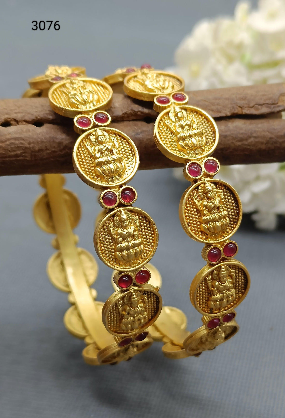 Antique Golden Bangles Sku 3076 D2